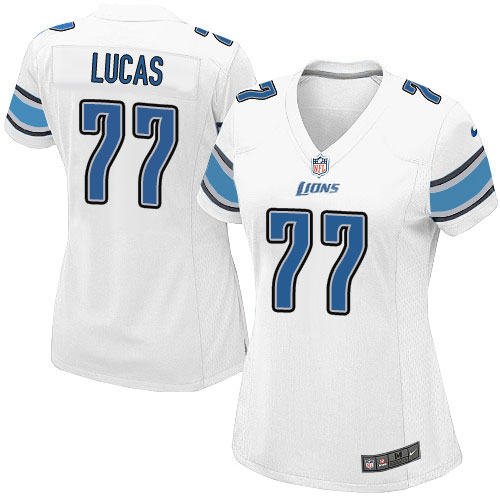 Women's Game Cornelius Lucas Nike Jersey White Road - #77 NFL Detroit Lions